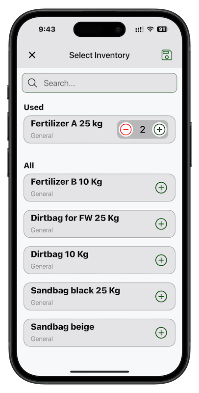 Golf Manager App Tasks