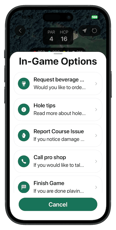 The Golf App - at scoring options