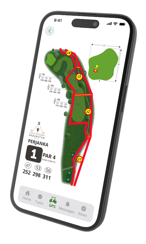 Golf Course Optimization mobile view